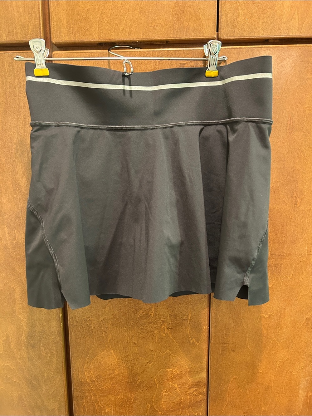 Athleta Black Skirted Athletic Skort with Reflective Waistband